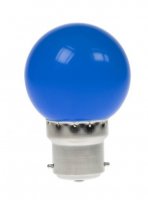 Pro-lite 1.5W 240V LED POLY GOLF BALL BC BLUE - (GOLF/1.5W/BC/BLUE)