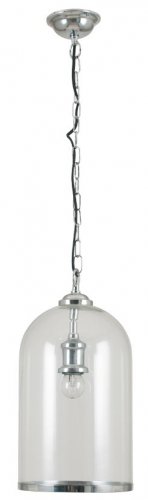Pacific Lifestyle Cloche Clear Glass and Silver Pendant