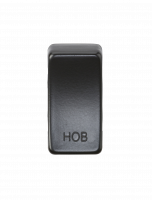Knightsbridge Switch cover "marked HOB" - matt black (GDHOBMB)