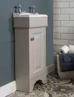 Silverdale Victorian 430mm Micro Vanity Unit and Basin - French Grey