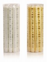 Premier Decorations Advent Candle with Stars 25cm - Assorted