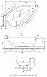 Bette Pool III Corner Bath with Leg Set