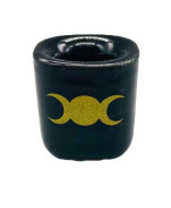 Small Triple Moon Ceramic Candle Holder