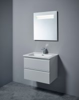Ideal Standard Tesi Gloss Light Grey 60cm 2 Drawer Vanity Unit