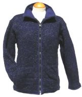 Dark Blue Wool And Fine Wool Mix Jacket