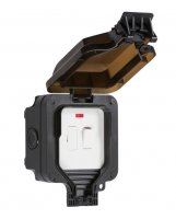 Knightsbridge IP66 13A switched fused spur unit with neon - (OP63N)