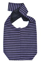 Large Stripe Cotton Beach Bag - Purple