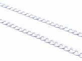 Silver Flat Open Link Chain 22 inch