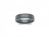 Tungsten Carbide Band Ring With Black IP Plating