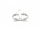 Silver Cross Band Ring