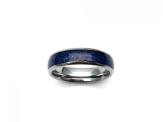 Tungsten Carbide Ring Lapis Lazuli IP Plating 6mm