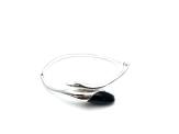 Silver Whitby Jet Bangle