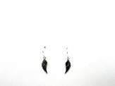 Silver Polished Angel Wing Drop Earrings