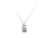 Silver Cairn Vertical Drop Pendant & Chain