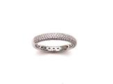 Silver CZ Wedding Band 3mm