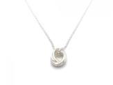 Silver Polished Wave Pendant (Small) & Chain