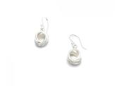 Silver Polished Wave Hook Earrings 10mm