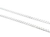 Silver Flat Curb Chain 18 inches