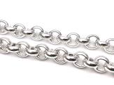 Silver Round Hollow Belcher Necklet 24 Inch