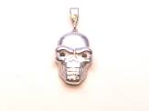 Silver Skull Pendant 24 x 13mm