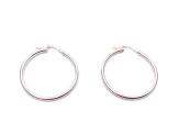 Silver Plain Hoop Earrings 25mm