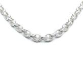 Silver Oval Belcher Chain 20 Inch