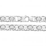 Silver Flat Byzantine Bracelet 8 Inch