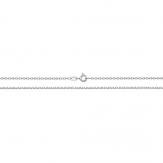 Silver Faceted Oval Belcher Chain 24 Inch