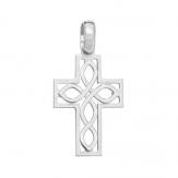 Silver Celtic Cut Out Cross Pendant
