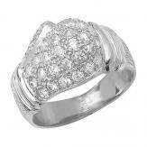 Silver CZ Boxing Glove Ring P