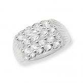 Silver 4 Row Keeper Ring Size X