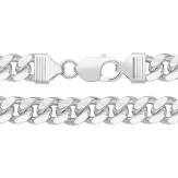 Silver Cuban Curb Chain 22 Inch