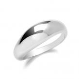 Silver Done Ring Size P