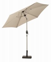 Royalcraft Crank and Tilt Parasol with Brushed Aluminium Pole 2.5M - Ivory