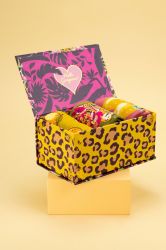 Powder UK Ladies Climbing Leopard Sock Box - Set of 3 - Gift Set