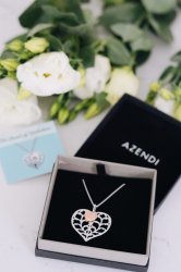 Silver & Rose Gold plate Heart of Yorkshire Pendant