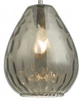 Dar Apulia 1 Light Pendant Smoked Glass