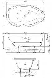 Bette Pool Oval Bath with Leg Set