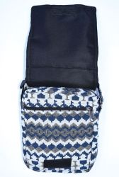 Small Aztec Fabric Bag - Blue