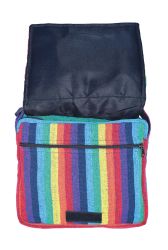 Medium Cotton Stripe Bag - Rainbow