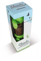 Slam Designs CBF1GRN Durable Plastic Cat Shaped Claude Bird Feeder Green - New