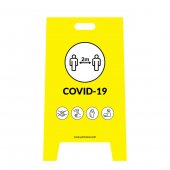 Covid A Frame Warning Sign