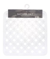 Urban Life Transparent Design PVC Shower Mat 43 x 43cm - Assorted