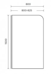 Spring 800mm Half Radius Bathscreen