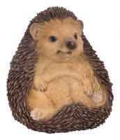 Baby Hedgehog Sitting - Lifelike Garden Ornament - Indoor or Outdoor - Real Life