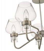 Keta 5 Light Semi Flush Satin Chrome & Polished Chrome