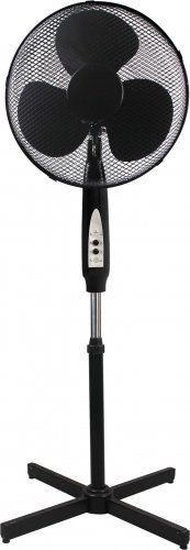 Prem-I-Air 16 Inch (40 cm) Oscillating Adjustable 3-Speed Pedestal Fan with Remote Control and Timer - (EH1826BLK)