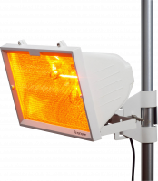 Knightsbridge IP24 1300W Outdoor Infrared Heater with Mesh Grille and RS7 1300W Tube White - (HEOD1309W)