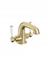 Tavistock Lansdown Brushed Brass Basin Mixer with Click Waste