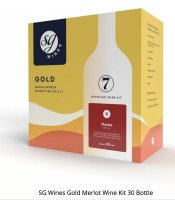 SG Wines Merlot Gold Wine Making Kit 30 Bottle Solomon Grundy